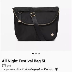 Lululemon All Night Festival Bag in blue